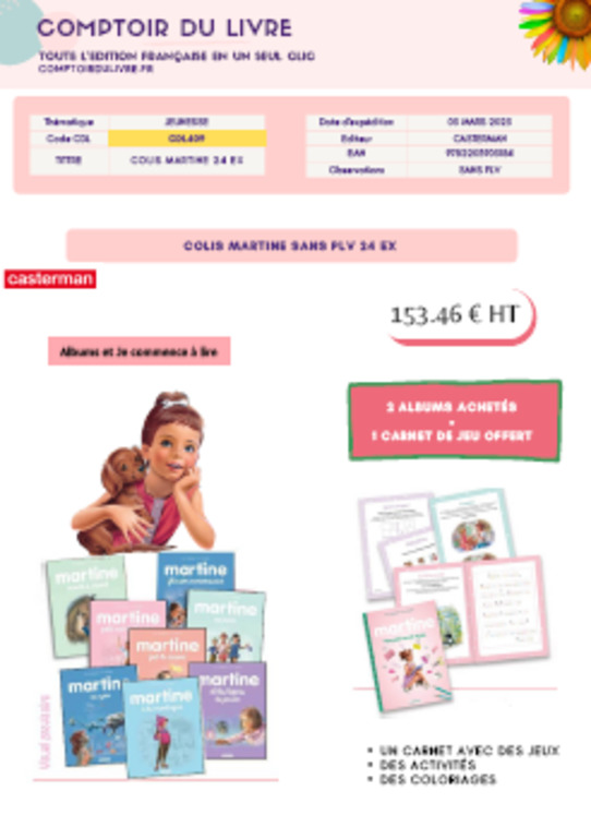 COLIS MARTINE 24VOL - MARS 25 - CDL409