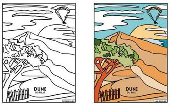 TABLEAU VELOURS DUNE DU PILAT  - PVC 10.90€
