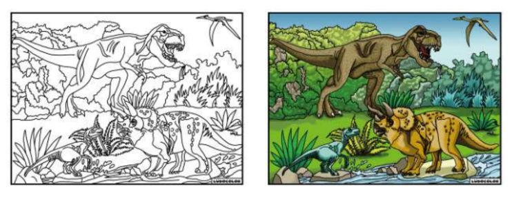 TABLEAU VELOURS LES DINOSAURES - PVC 10.90€