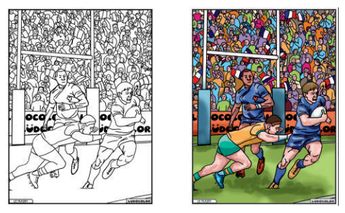 TABLEAU VELOURS LE RUGBY - PVC 10.90€
