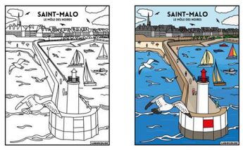 TABLEAU VELOURS SAINT MALO - PVC 10.90€