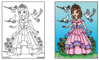 TABLEAU VELOURS LA PRINCESSE - PVC 10.90€