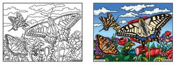 TABLEAU VELOURS LES PAPILLONS PVC 10.90