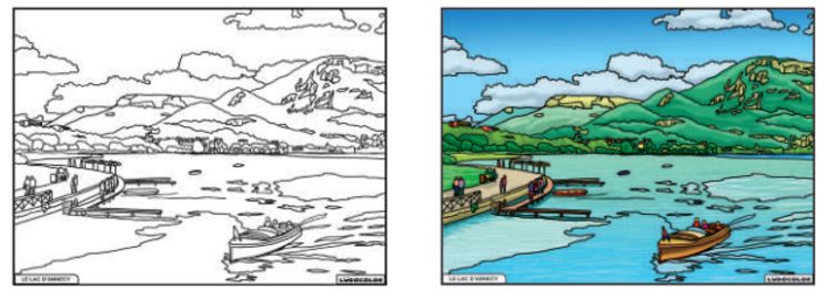 TABLEAU VELOURS LAC D ANNECY PVC 10.90