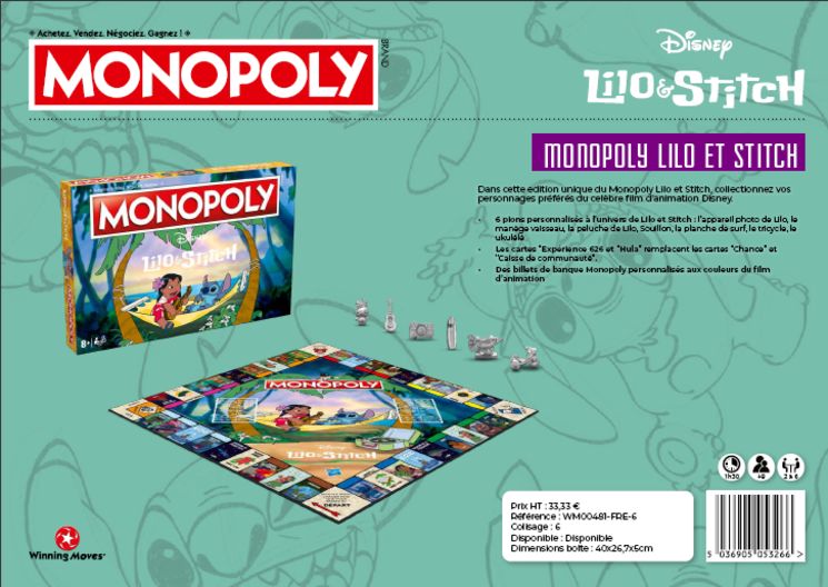 MONOPOLY LILO ET STITCH - COMPTE FERME