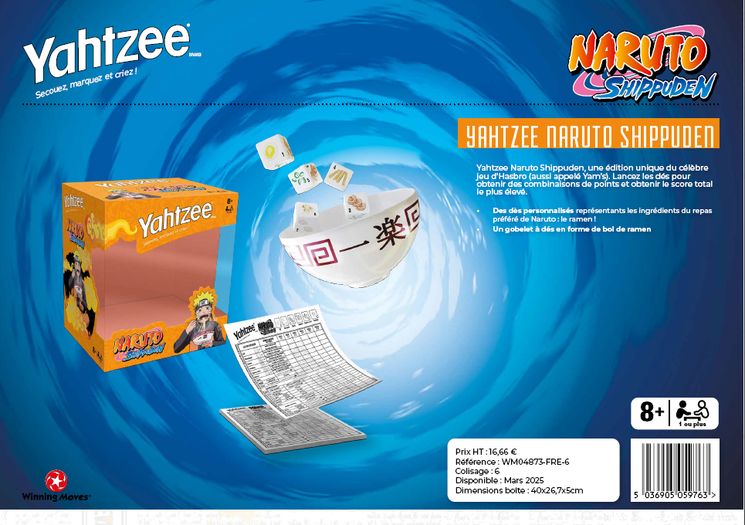 JEU YAHTZEE NARUTO - COMPTE FERME