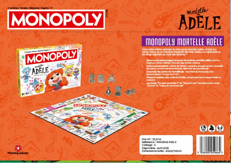 MONOPOLY MORTELLE ADELE - COMPTE FERME