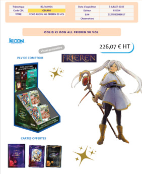 COLIS KI OON  FRIEREN 30 EX JUILLET 2025 CDL496
