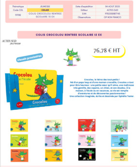 CDL451 - COLIS 15 VOL CROCOLOU