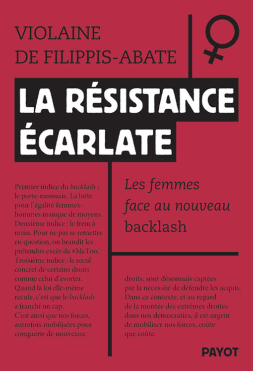 RESISTANCE ECARLATE - LES FEMMES FACE AU NOUVEAU BACKLASH