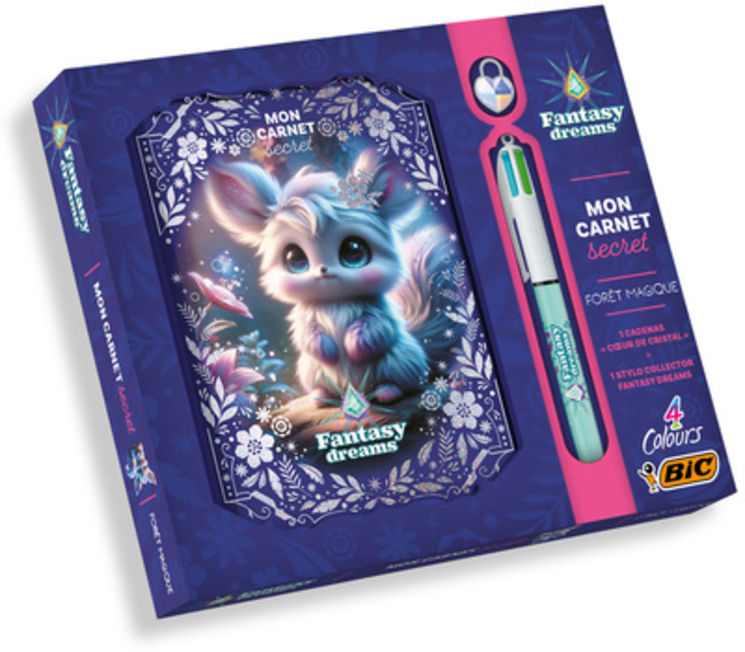COFFRET CARNET SECRET AVEC BIC - FANTASY DREAMS (FORET MAGIQUE)