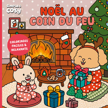 COLORIAGES NOEL AU COIN DU FEU