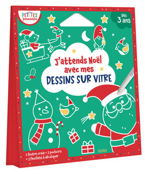 J´ATTENDS NOEL AVEC MES DESSINS SUR VITRE
