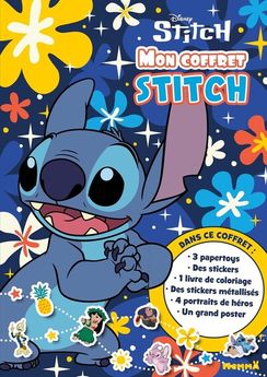 DISNEY STITCH - MON COFFRET STITCH - DANS CE COFFRET: 3 PAPERTOYS, DES STICKERS, 1 LIVRE DE COLORIAG