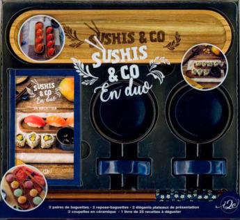 COFFRET SUSHIS & CO EN DUO - POUR LES AMOUREUX DE SOIREES SUSHIS, MAKIS...