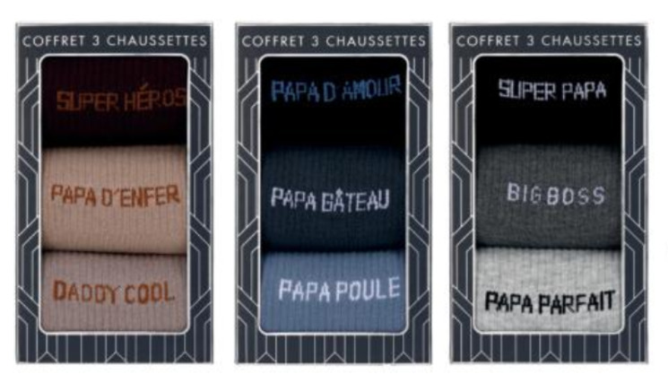 COFFRET 3 CHAUSSETTES PAPA - PVC 13.99 TTC