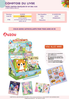 COLIS AUZOU AUTOCOLLANTS 40 EX JANVIER 2026 CDL554