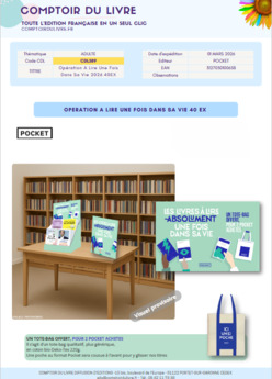 COLIS PKT A LIRE UNE FOIS DANS SA VIE 40 EX MARS 2026 CDL589
