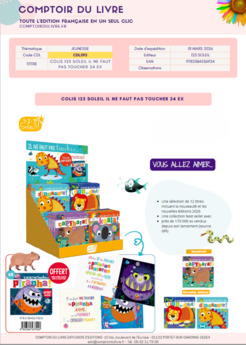 COLIS 123 SOLEIL IL NE FAUT PAS TOUCHER 22EX MARS 2026 CDL595 FACTURATION AU DETAIL