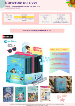 COLIS NATHAN LECTURES D´ETE 20EX AVRIL 2026 CDL629 FACTURATION AU DETAIL