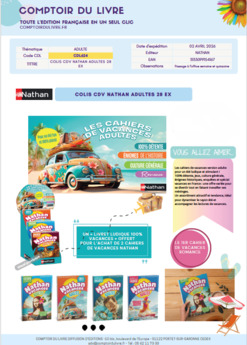 COLIS CDV NATHAN ADULTE 28 EX AVRIL 2026 CDL624