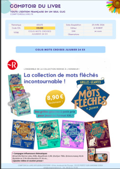 COLIS LE ROBERT JUJUBIER MOTS CROISES 24EX AVRIL 2026 CDL588 FACTURATION AU DETAIL