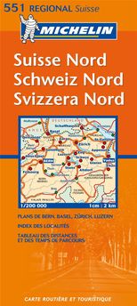 CARTE ROUTIERE 551 SUISSE NORD