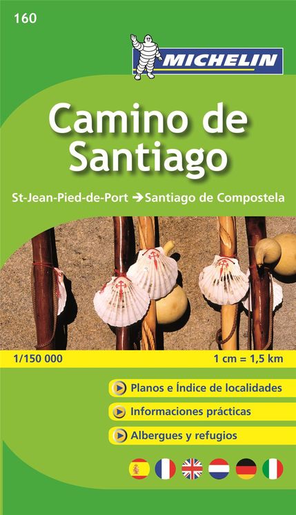 CARTE ROUTIERE 160  CAMINO DE SANTIAGO
