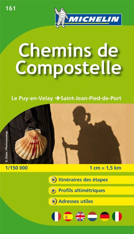 CARTE ROUTIERE 161 : CHEMIN DE COMPOSTELLE / LE PUY EN VELAY - SAINT JEAN PIED DE PORT 2012