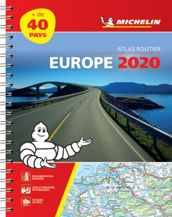EUROPE 2020 - ATLAS ROUTIER ET TOURISTIQUE ( A4 SPIRALE)