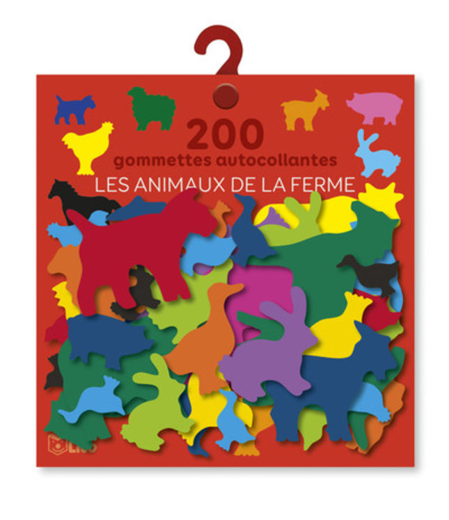 200 GOMMETTES  MATERNELLE - ANIMAUX DE LA FERME