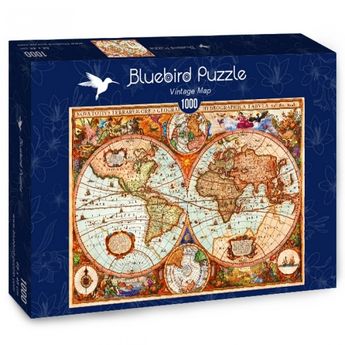 BLUEBIRD PUZZLE 1000P - VINTAGE MAP