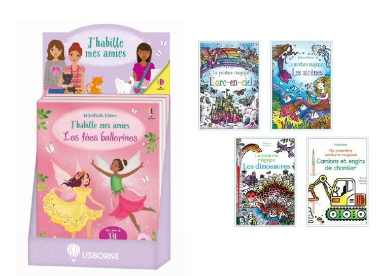 COLIS J HABILLE MES AMIES +  PINCEAUX MAGIQUES USBORNE 30 VOL MARS 2024 CDL235